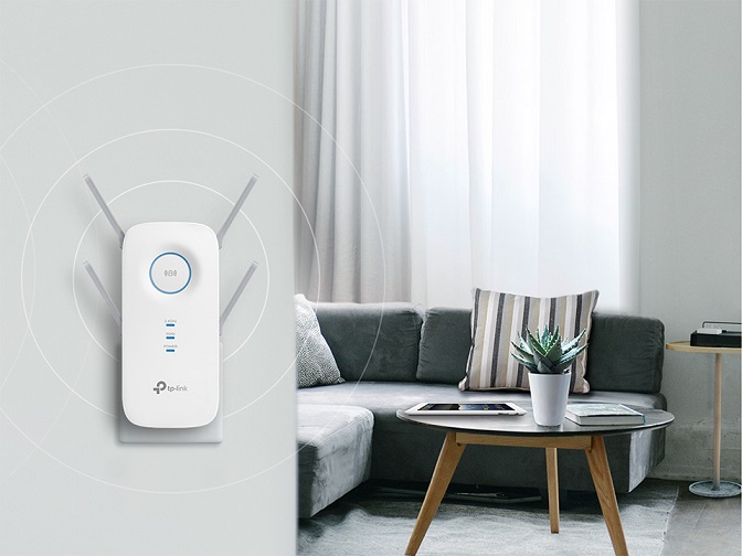 Η εικόνα δείχνει ένα ασύρματο δίκτυο Wi-Fi στον τοίχο ενός σπιτιού.